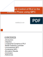 Fault Tolerant Control of RLV in The Descent Phase Using MPC