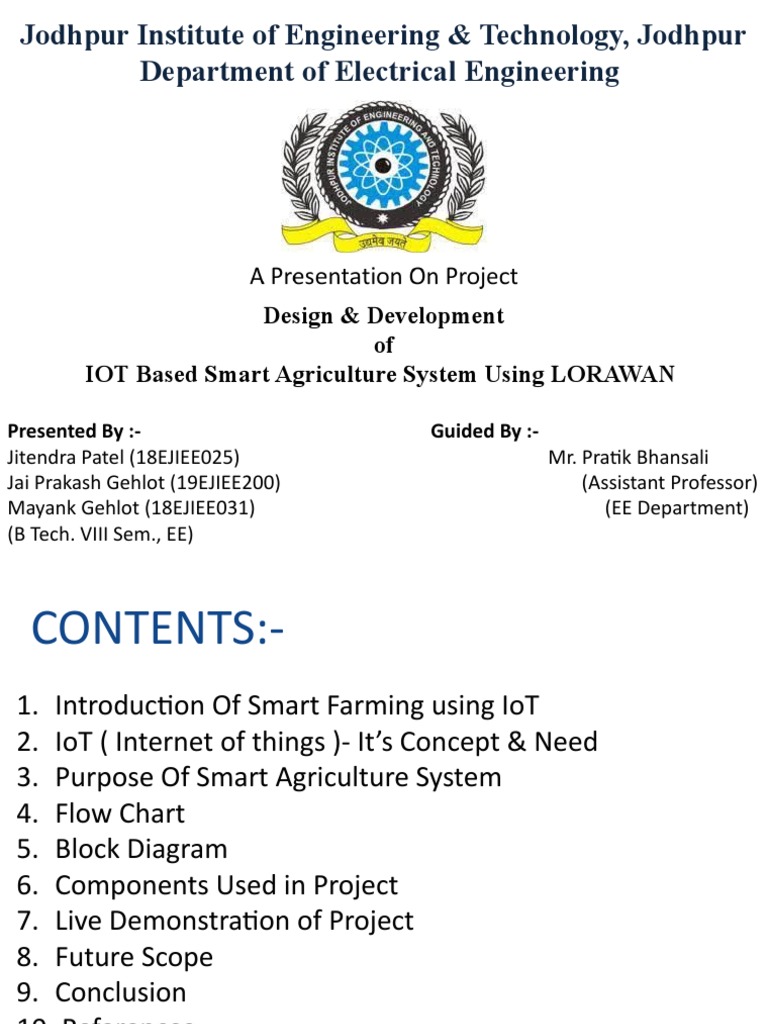 IoT Smart Agriculture System Design | PDF | Internet Of Things | Sensor