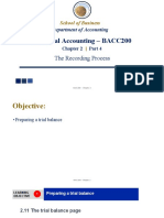 Financial Accounting - BACC200: The Recording Process