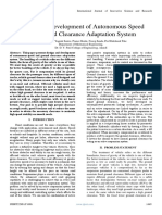 Design and Development of Autonomous Speed and Ground Clearance Adaptation System