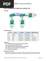 Lab 7-Configuring Vlans and Trunking (3%) : Trs2251 Routing and Switching