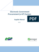 Electronic Government Procurement (e-GP) System: Supplier Manual