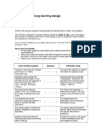 Action Mapping Evaluation Checklist