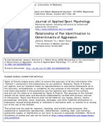 Relationship of Fan Identification of Determinants of Aggresion