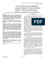 Assessment of User Satisfaction of Bamboo Toothbrushes Among Students of Dental Institute of North Gujarat A Questionnaire Study