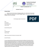 Name: Christian L. Dela Cruz Course/Yr. and Section: ME - A II Subject: Comm11 Assessment Task No. 2.3 Dialogue Making