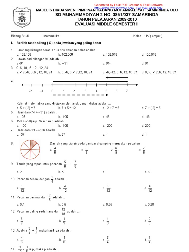 Kelas 4 Matematika 2010