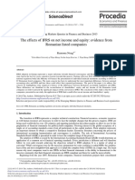 The Effects of Ifrs On Net Income and Equity Evidence From Romanian Listed Companies