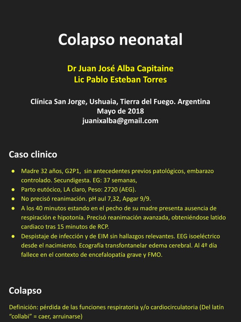 Colapso Neonatal | PDF | Reanimación cardiopulmonar | Infantes