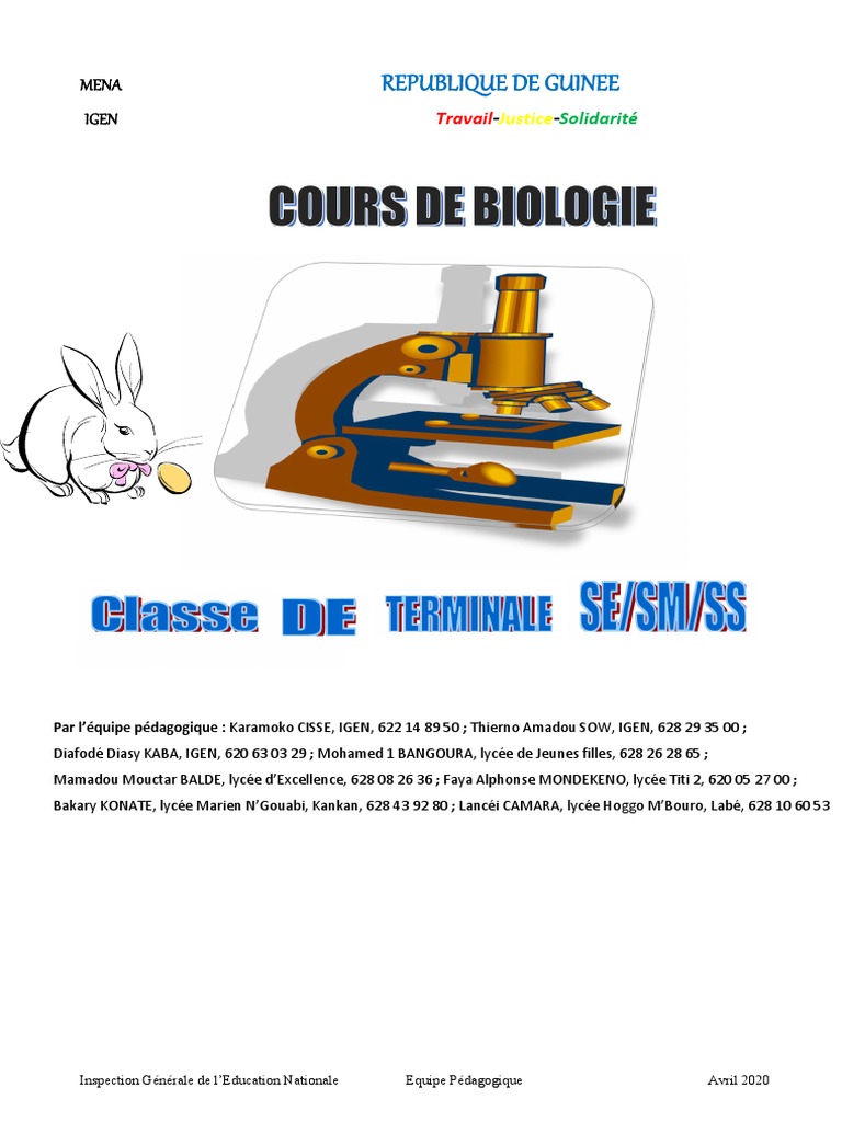 Biologie Terminales D. Sujets commentes 1977 main image 0
