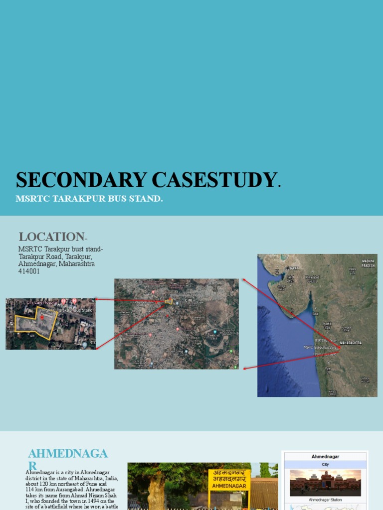Secondary Casestudy MSRTC Tarakpur Bus Stand PDF South Asia