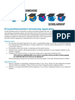 #Youarewelcomehere Scholarship Application: Eligibility Criteria