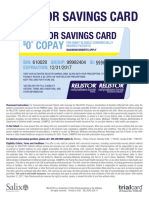 Relistor Savings Card: 0 Copay