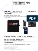 Campbell Hausfeld Ce300001 - Importacion de Eeuu A Peru
