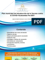 Plan municipal de introducción de la vacuna COVID-19 en Tegucigalpa