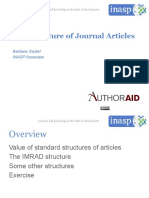 The Structure of A Scientific Journal Article