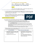 Students Activity Exercises - Unit Ii Nature of Man