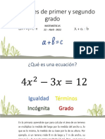 SMA Ecuaciones de Primer y Segundo Grado