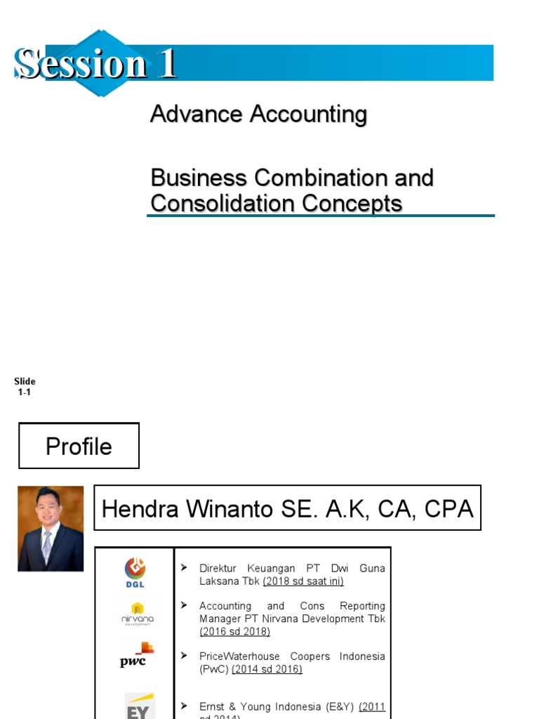 Session 1 - Advance Accounting | PDF | Companies | Financial Economics