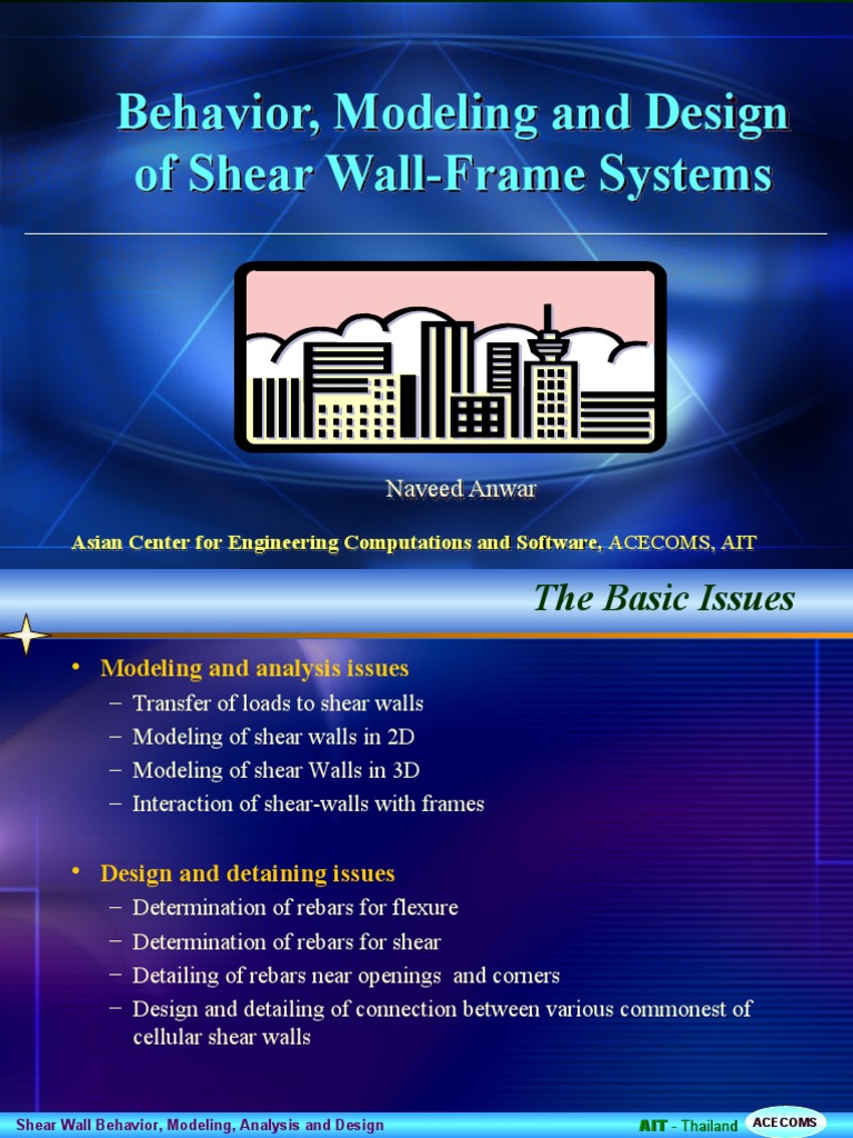 Shear Wall Frame IEM-KL-Aug02 | PDF | Beam (Structure) | Bending