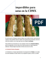 Lugares Imperdibles para Comer Flautas en La CDMX