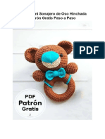 Amigurumi Sonajero de Oso Hinchada Patron Gratis Paso A Paso