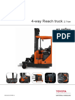 Toyota FRE270 4-way Reach Truck 2.7 Ton Electric Forklift