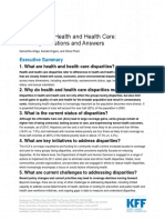 Issue Brief Disparities in Health and Health Care Five Key Questions and Answers