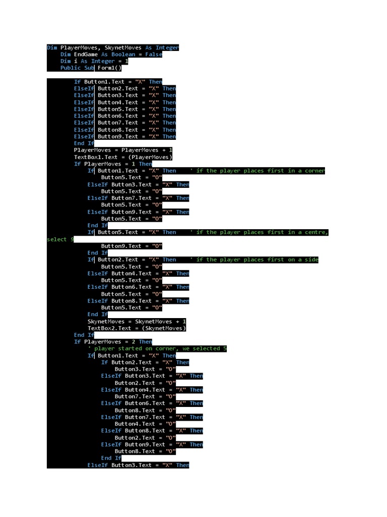 Noughts And Crosses Code V1 Pdf Computer Programming Software