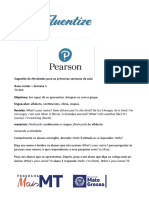 SEDUC MT - 5 Ano Inglês Primeiras Semanas 5ano