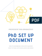 Tara's PHD Set Up Document