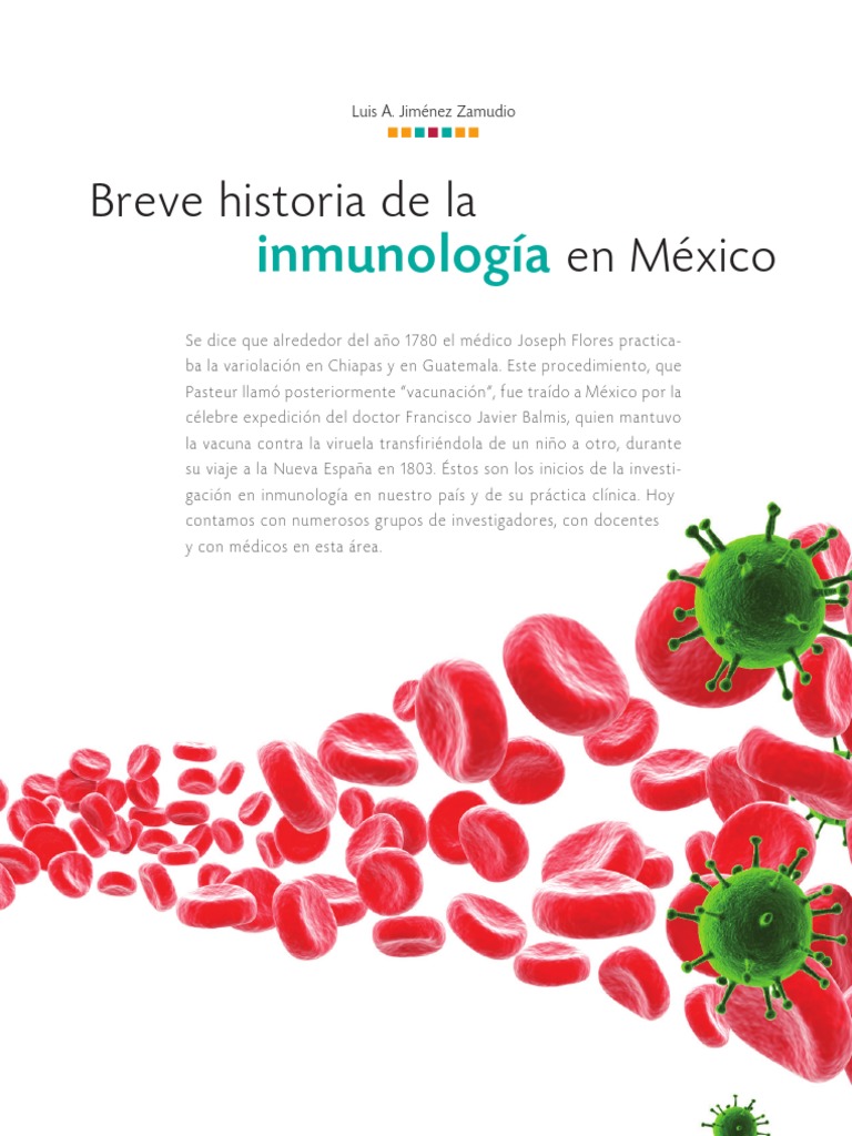 Breve Historia de La Inmunologia en México PDF Vacunas Viruela