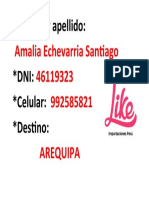 Envio Arequipa - Amalia
