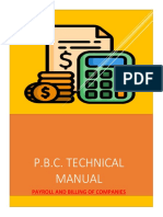 P.B.C. Technical Manual: Payroll and Billing of Companies