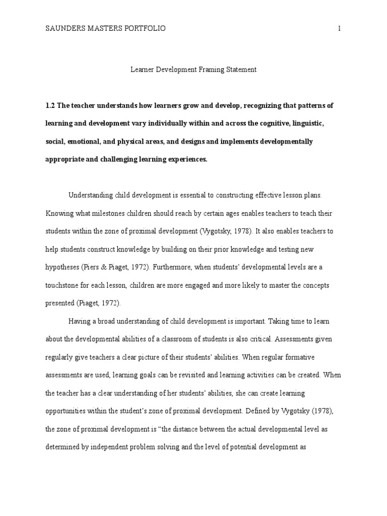 Saunders Learner Development Fs 5 PDF Behavioural Sciences Educational Psychology