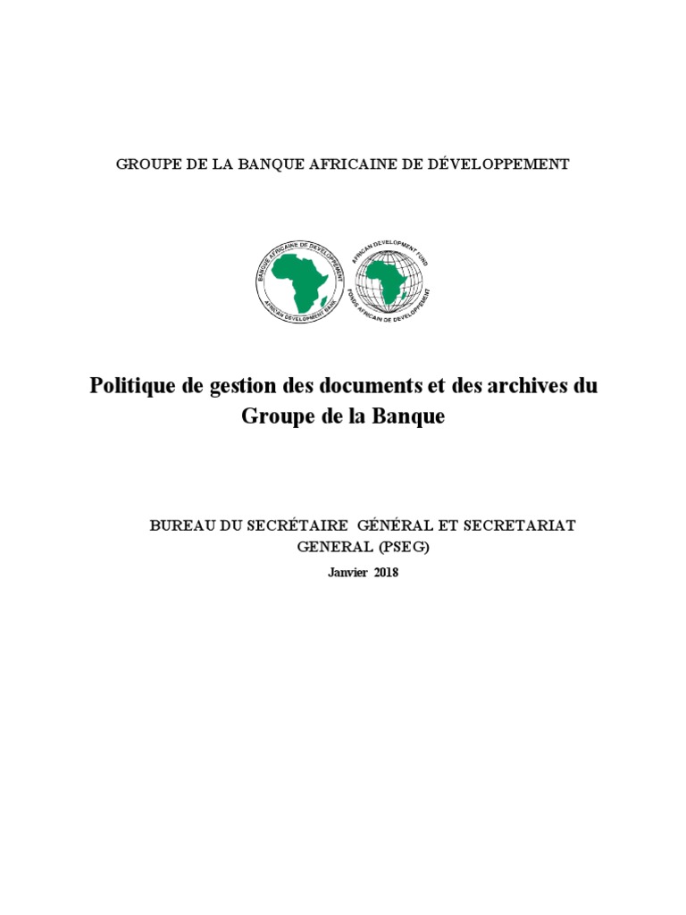 Politique de gestion des documents BAD | PDF | La gestion des dossiers ...