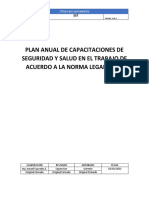 Plan Anual de Capacitaciones