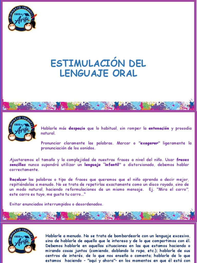 Estimulacion Del Lenguaje Oral | PDF | Ciencia cognitiva | Cognición