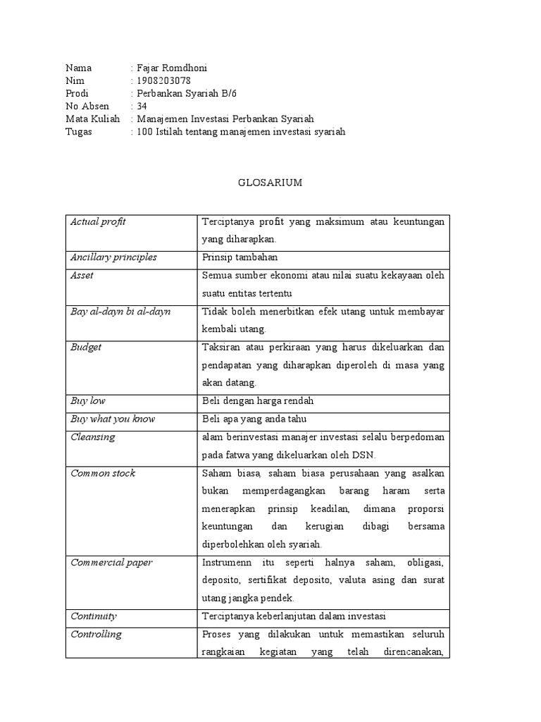 GLOSARIUM | PDF