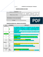 Jurado Evaluador: Observaciones de Tesis