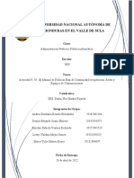 Actividad 9, 10 - El Manual de Políticas Plan de Continuidad-Recuperación, Redes y Equipos de Comunicaciones