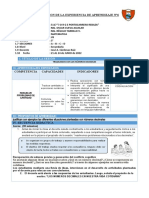 Planificacion de La Sesión de Aprendizaje N6