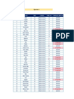 Ejercicio 1: N.° Condición de Calificación Nombres Edad Condición Calificación