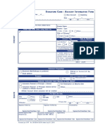 Form No. G001.3 Signature Card Account Information Form