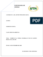 Cumbre de la Tierra celebrada en Río de Janeiro en 1992