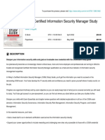 CISM Certified Information Security Manager Study Guide: Description