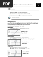 Elementary Functions and Transformation of Functions: Lesson 7