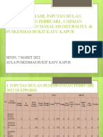 New PEMAPARAN HASIL INPUTAN BULAN PENIMBANGAN FEBRUARI, CAPAIAN 7 Maret