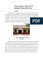 Krishi Vigyan Kendra, Lanja-416 712 Dist: Ratnagiri, Maharashtra State