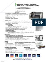 Materials Printer & Cartridges DMP-2831 & DMC-11601/11610: Datasheet